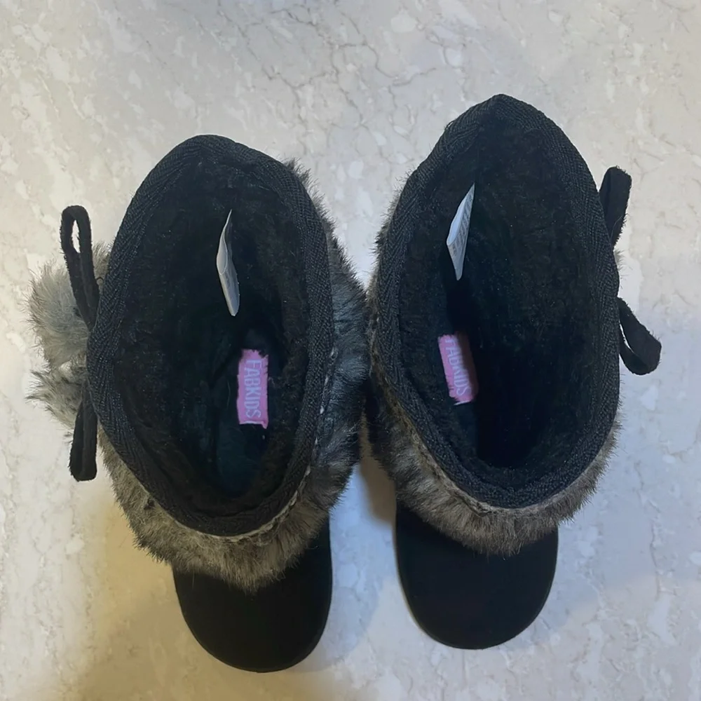 Fabkids Pom Pom Fur Fuzzy Boot. Size 9. Never worn.